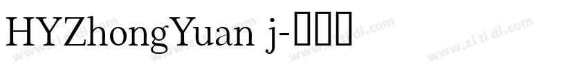 HYZhongYuan j字体转换